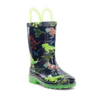 Western Chief Green Dinosaur Print Rain Boots